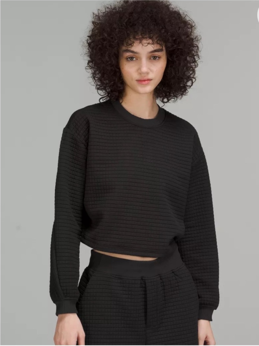 Lululemon Lab Quilted Cropped Sweatshirt - Women